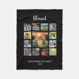 Erstellen Sie Ihren eigenen Foto-Collage-Monogramm Fleecedecke