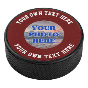 Erstellen Sie Ihren eigenen Foto Text Personalisie Eishockey Puck