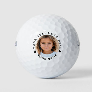 Erstellen Sie Ihren eigenen Foto Text und Namen Golfball