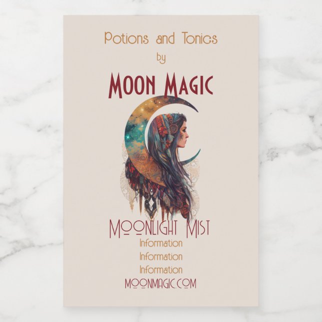 Erstellen Sie Ihren eigenen freien Geist Floral Bo Weinetikett (Einzelnes Label)