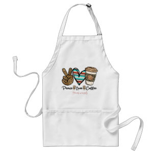 Erstellen Sie Ihren eigenen Friedenscoffee für die Schürze