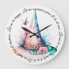 Erstellen Sie Ihren eigenen Frühlingshampfer Blume Große Wanduhr