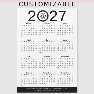 Erstellen Sie Ihren eigenen Geschäftslogo-Kalender Magnetkarte