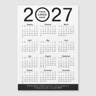 Erstellen Sie Ihren eigenen Geschäftslogo-Kalender Magnetkarte