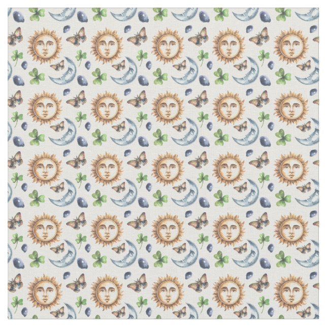 Erstellen Sie Ihren eigenen glücklichen Himmelssch Stoff (Nahaufnahme)