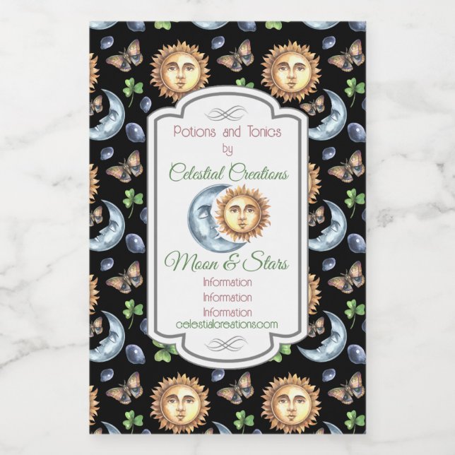 Erstellen Sie Ihren eigenen glücklichen Himmelssch Weinetikett (Einzelnes Label)