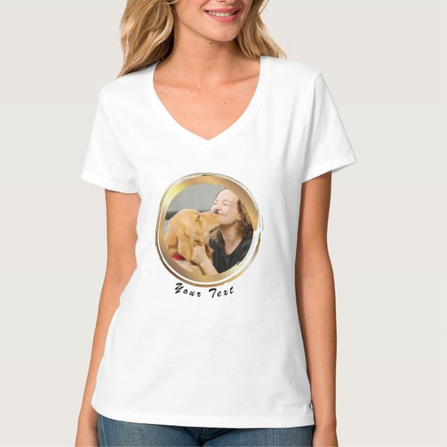 Erstellen Sie Ihren eigenen Golden Circle Hund Fot T-Shirt (Vorderseite)