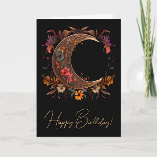 Erstellen Sie Ihren eigenen Golden Floral Boho Moo Feiertagskarte