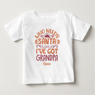 Erstellen Sie Ihren eigenen Großvater Santa Baby T-shirt