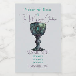 Erstellen Sie Ihren eigenen grünen Chalice Lebensmitteletikett