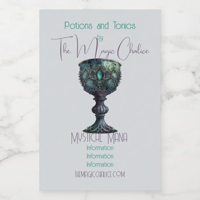 Erstellen Sie Ihren eigenen grünen Chalice Lebensmitteletikett (Einzelnes Label)