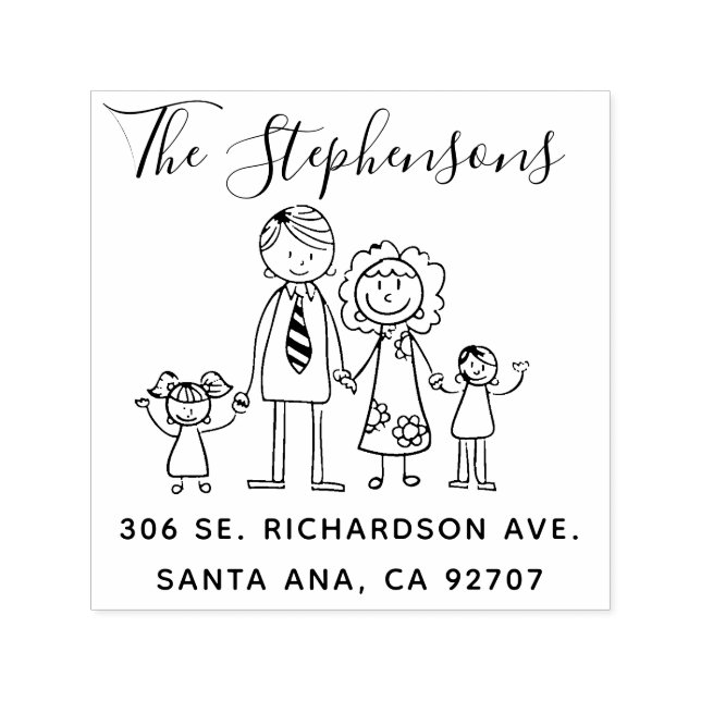 Erstellen Sie Ihren eigenen, handgezeichnet Famili Permastempel (Design)