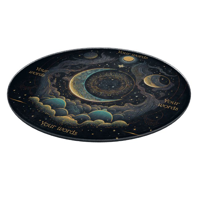 Erstellen Sie Ihren eigenen Himmelsmond und Wolken Schneidebrett (Ecke)