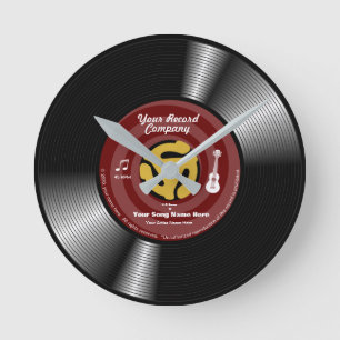 Erstellen Sie Ihren eigenen Hit-Single individuell Runde Wanduhr