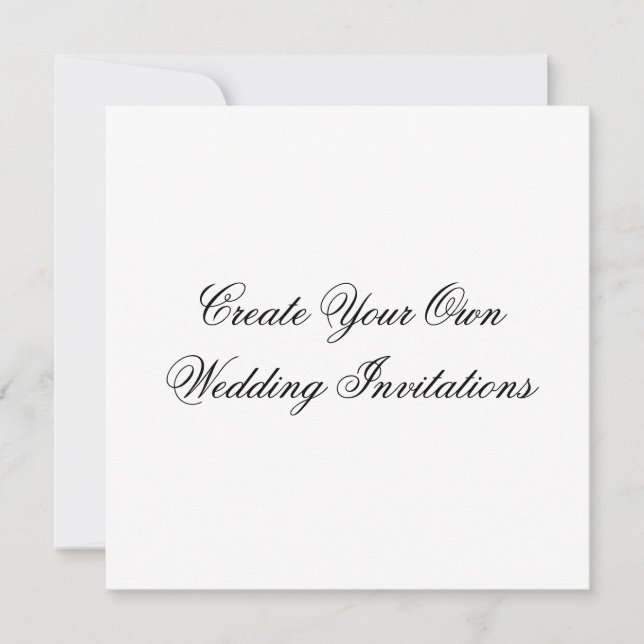 Erstellen Sie Ihren eigenen Hochzeitsplatz Form Einladung (Vorderseite)