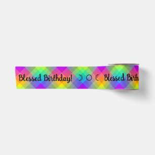 Erstellen Sie Ihren eigenen Hot Rainbow Gingham Satinband
