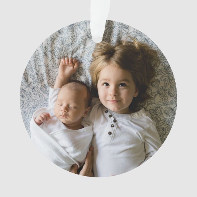 Erstellen Sie Ihren eigenen individuellen Foto-Url Ornament (Vorderseite)