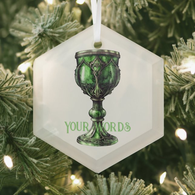 Erstellen Sie Ihren eigenen Jade Green Chalice Ornament Aus Glas (Insitu)