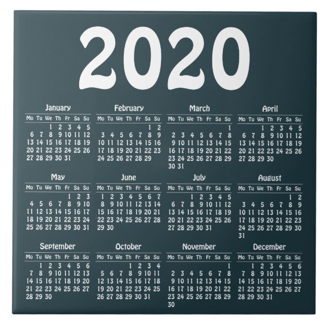Erstellen Sie Ihren eigenen Kalender 2020 Fliese (Vorderseite)