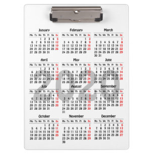 Erstellen Sie Ihren eigenen Kalender 2020 Klemmbrett