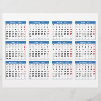 Erstellen Sie Ihren eigenen Kalender 2022 Flyer