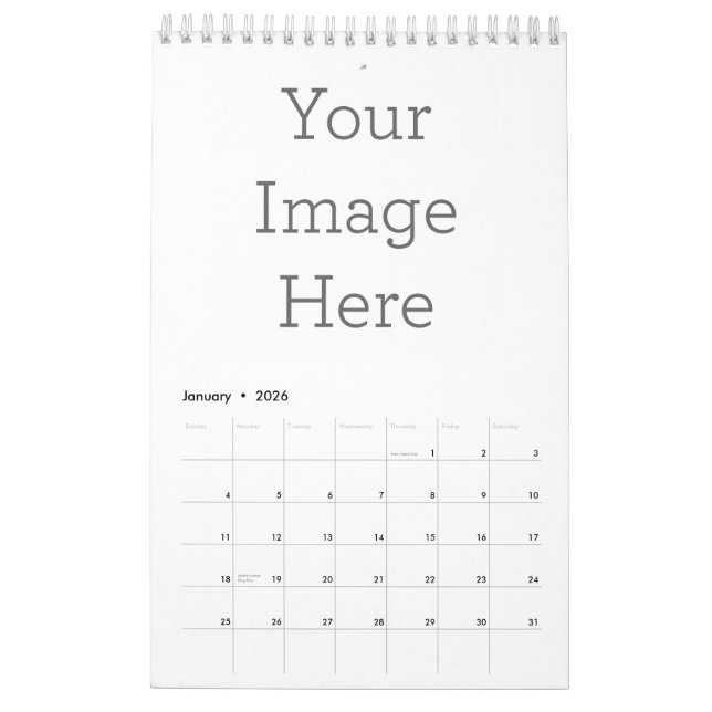 Eine Seite KleinKalender, Weiß (Jan 2026)