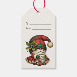 Erstellen Sie Ihren eigenen Karierten Gnome-Weihna Geschenkanhänger