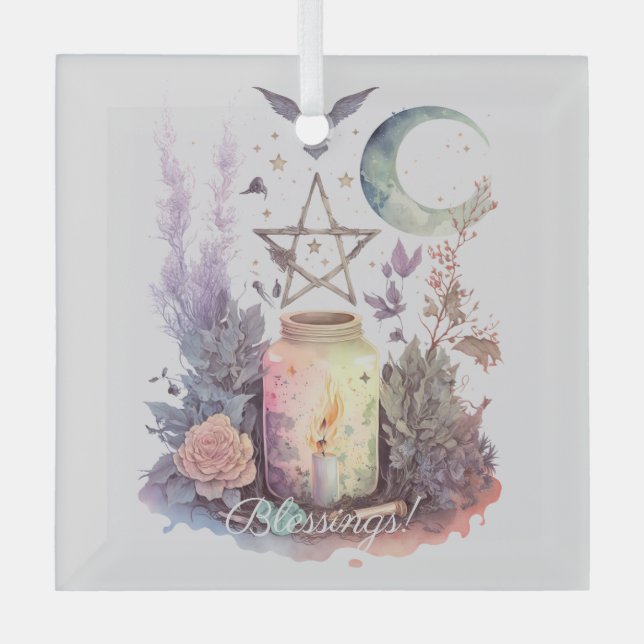 Erstellen Sie Ihren eigenen keltischen Altar Ornament Aus Glas (Vorderseite)