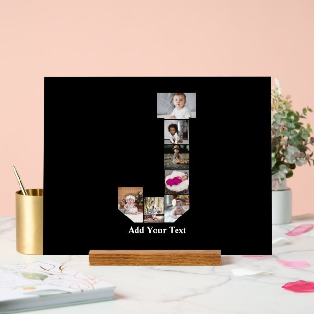 Erstellen Sie Ihren eigenen Letter J-Collage Acrylschild (Hochzeit)