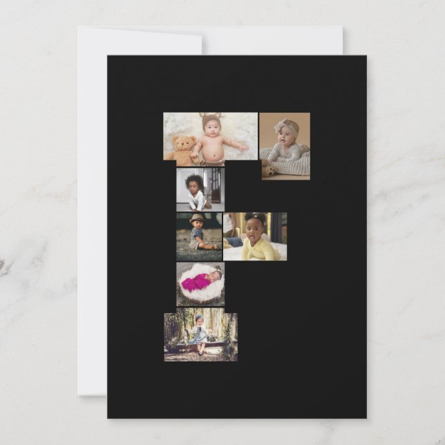 Erstellen Sie Ihren eigenen Letter of Foto Collage Dankeskarte (Vorderseite)