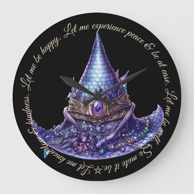 Erstellen Sie Ihren eigenen Lila bejeweled Dragon  Große Wanduhr (Vorderseite)