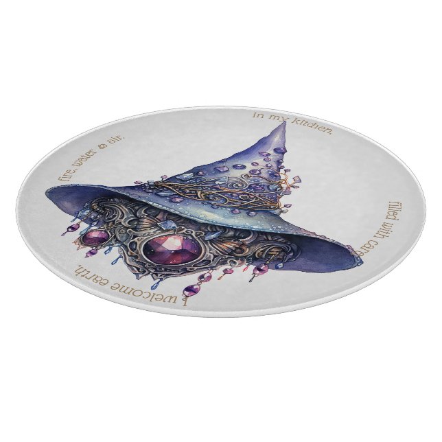 Erstellen Sie Ihren eigenen Lila Bejewelen Kristal Schneidebrett (Ecke)