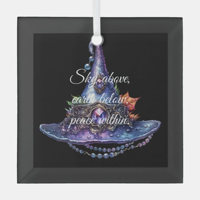 Erstellen Sie Ihren eigenen Lila bejewelten Herbst Ornament Aus Glas (Vorderseite)