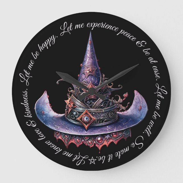 Erstellen Sie Ihren eigenen Lila Orange Celestial  Große Wanduhr (Vorderseite)