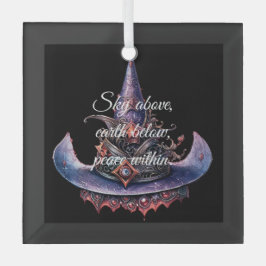 Erstellen Sie Ihren eigenen Lila Orange Celestial  Ornament Aus Glas