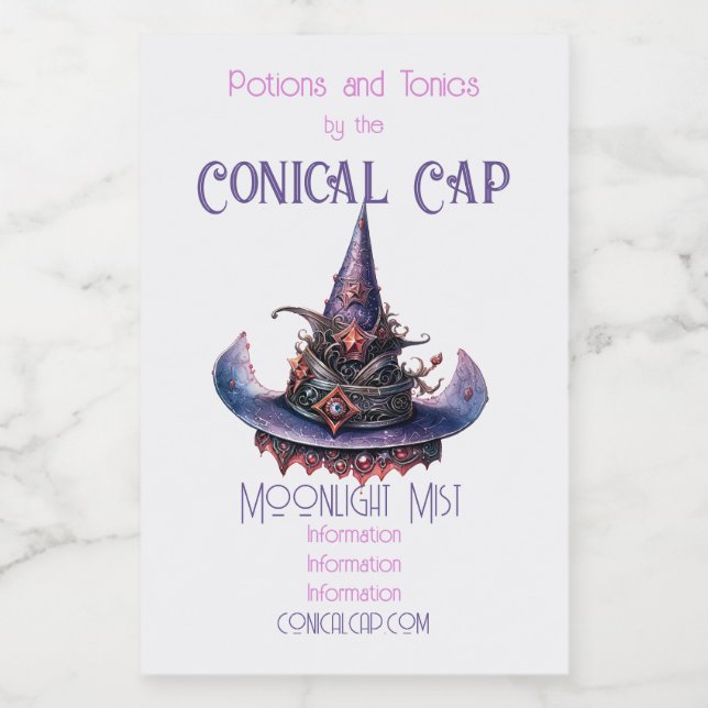 Erstellen Sie Ihren eigenen Lila Orange Celestial  Weinetikett (Einzelnes Label)