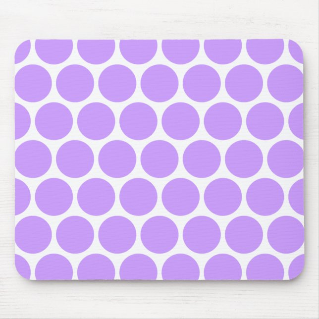 Erstellen Sie Ihren eigenen Lila Polka-Dot Mousepad (Vorne)