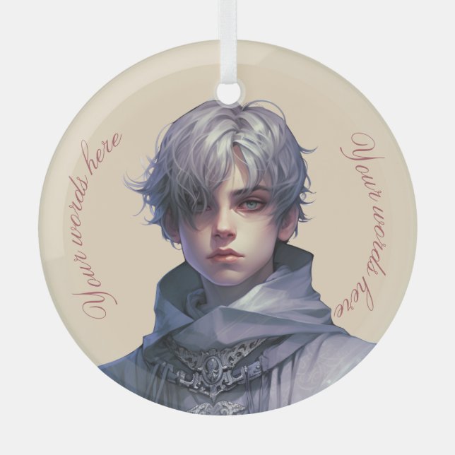 Erstellen Sie Ihren eigenen Lila Prinzen Ornament Aus Glas (Vorderseite)