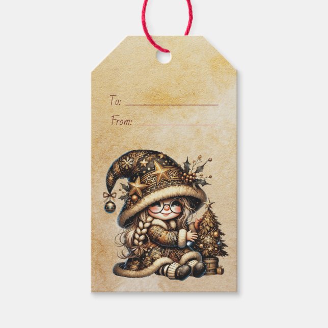 Erstellen Sie Ihren eigenen magischen Weihnachtsba Geschenkanhänger (Vorderseite)