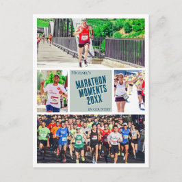 Erstellen Sie Ihren eigenen Marathon laufen Foto P Postkarte