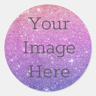Erstellen Sie Ihren eigenen Mermaid Ombre Glitzer Runder Aufkleber