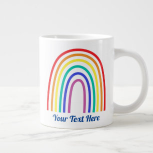 Erstellen Sie Ihren eigenen modernen Regenbogenleh Jumbo-Tasse
