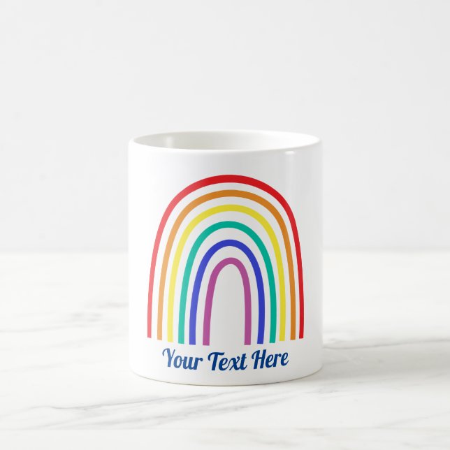 Erstellen Sie Ihren eigenen modernen Regenbogenleh Kaffeetasse (Mittel)
