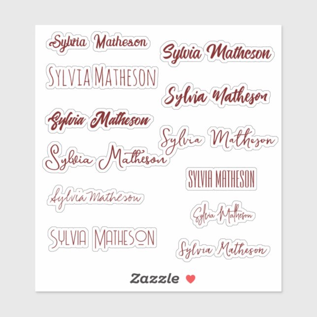 Erstellen Sie Ihren eigenen modernen, stilvollen N Aufkleber (Blatt)