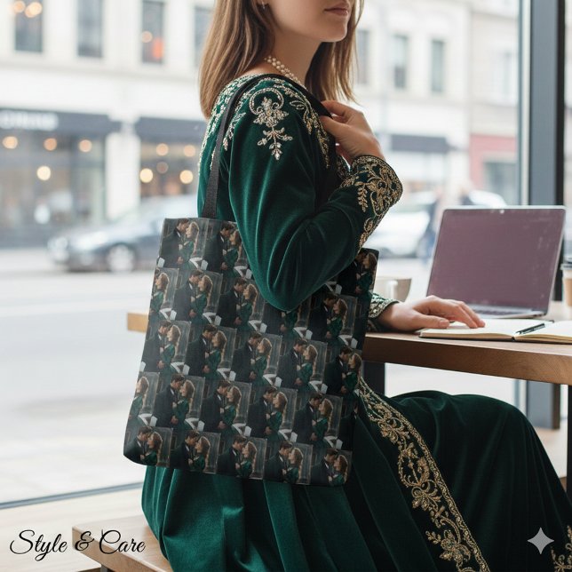 Erstellen Sie Ihren eigenen Muster-Totbeutel mit b (Create Your Own Pattern Tote Bag with Custom Photo)