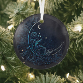 Erstellen Sie Ihren eigenen mystischen blauen Mond Ornament Aus Glas