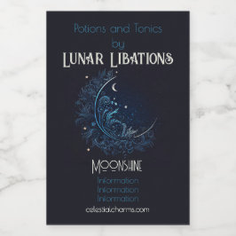 Erstellen Sie Ihren eigenen mystischen blauen Mond Weinetikett