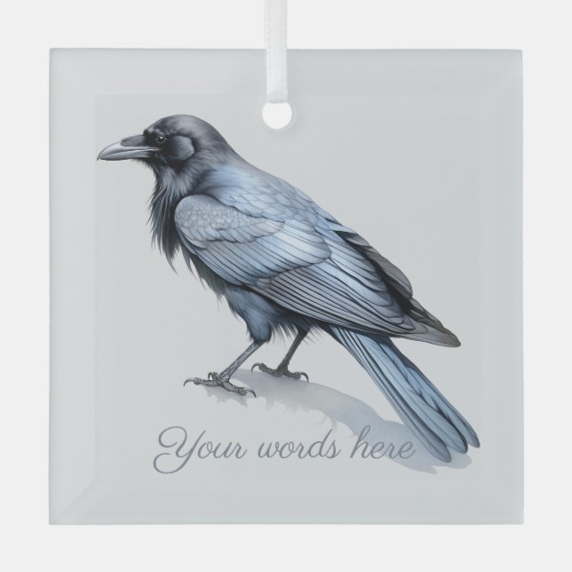 Erstellen Sie Ihren eigenen mystischen blauen Rave Ornament Aus Glas (Vorderseite)