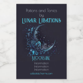 Erstellen Sie Ihren eigenen mystischen Blauen und  Weinetikett