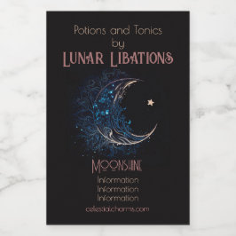 Erstellen Sie Ihren eigenen mystischen Blue & Gold Weinetikett